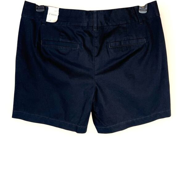 Ann Taylor LOFT 6" Chino Shorts in Black Women's Size 8 - Picture 4 of 9
